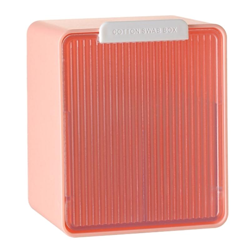 Small Jewelry Holder Box Plastic Material Wall Mounted Storage Box Dustproof Bathroom Organizer for Cotton Swabs Makeup