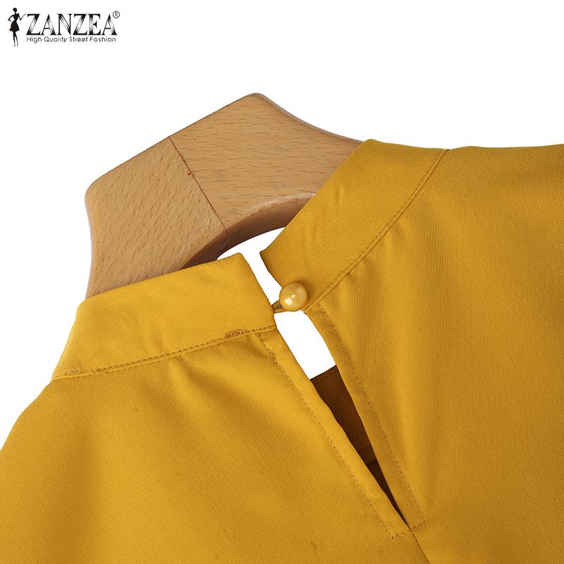ZANZEA Womens Summer Round Neck Loose Sleeveless Tank Tops