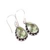 Grüner Amethyst Edelstein 925 Sterlingsilber Schmuck Hängeohrringe 1,41" EE-97-13