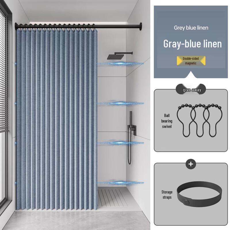 Xihe Magnetic Punch-Free Shower Curtain