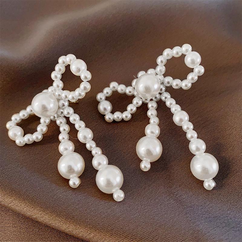 French Pearl Tassel Earrings: Retro, Luxurious, High-End Statement Pieces for Women – Perfect for Autumn and Winter