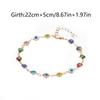 Bohemian Lucky Turkey Evil Eye Anklets for Women Colorful Red Blue Eye Metal Chain Ankle Bracelet Summer Beach Foot Leg Jewelry