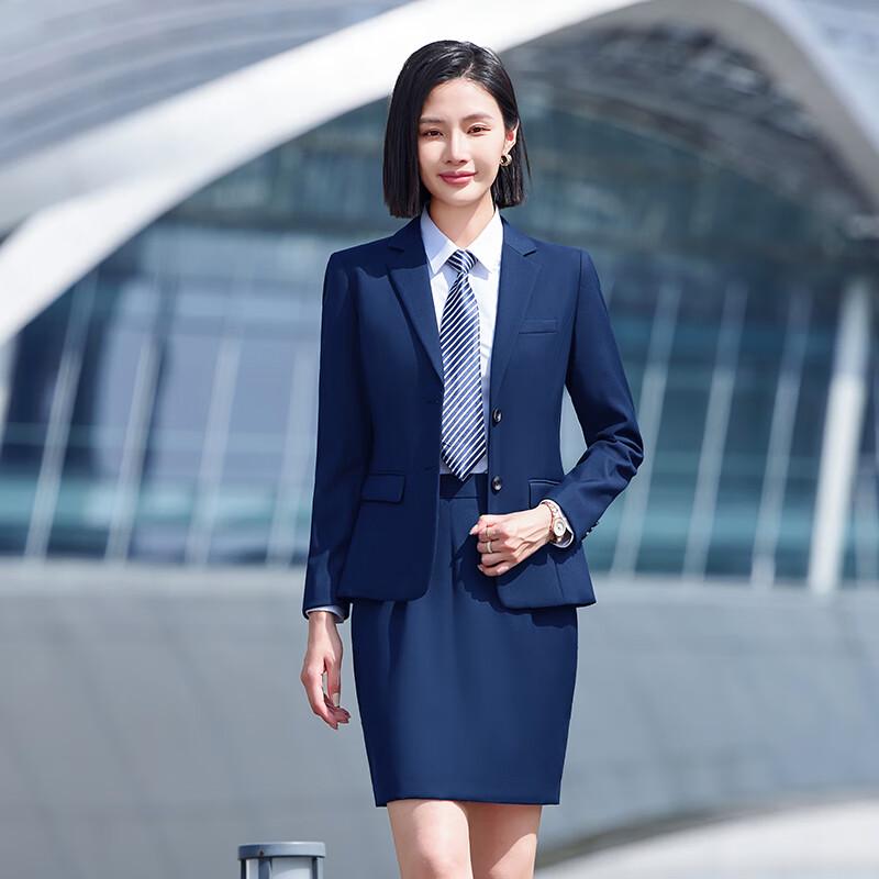 Women's Professional Double-Breasted Long Sleeve Suit Set