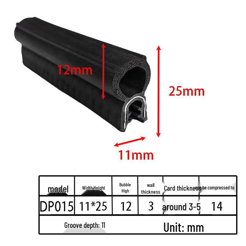 Customizable EPDM U-Shaped Rubber Sealing Strip for Electrical Cabinets and Car Doors