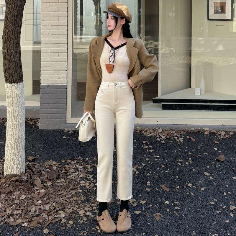 Women s High Waist Slim Fit Straight Leg Jeans 28