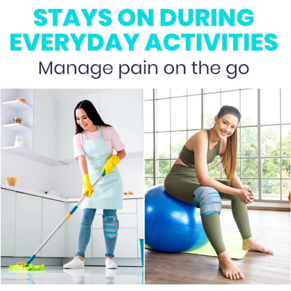 1Pcs Reusable Knee Gel Ice Pack Hot Cold Compression Therapy Knee Ice Pack Wrap for Injuries Pain Relief Knee Surgery Sprain Swelling