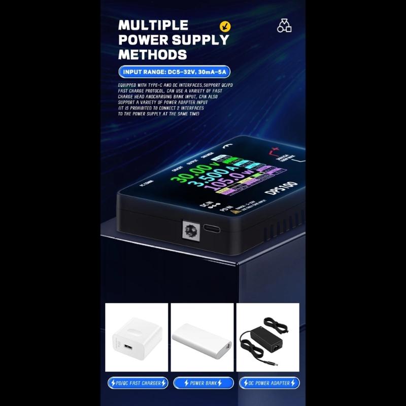 2.4Inch Color Screen Power Supply High Precisions Digital Control DC30V 5A 100W Adjustable Voltage Regulator