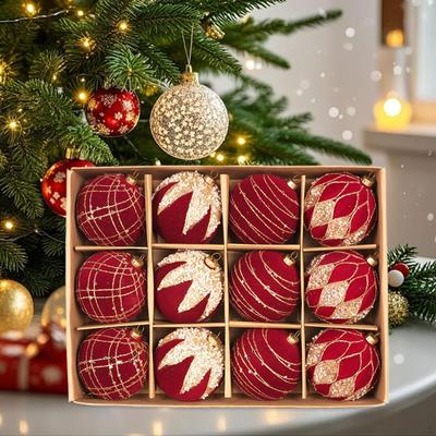 Christmas Balls Ornaments Charm Pendants Portable Tree Hanging Decorations for Hotel