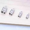 Jewelry Clamps Stainless Steel Rope Clip Crimp Beads Ends Caps Fastener Craft Supplies For Necklace Bracelet Making