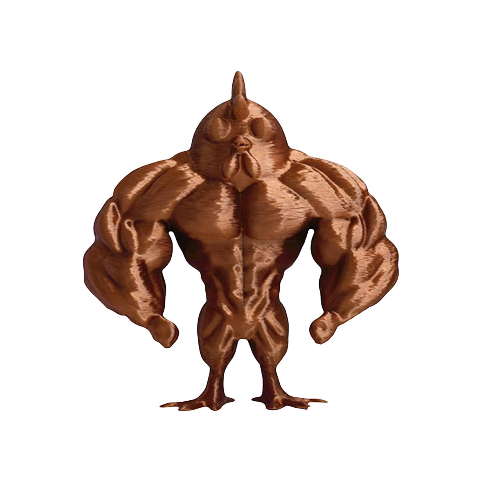 

Flexing Muscle Figurine,Muscular Rubber Animal, 3D Printed, Humorous Desktop Decor One Size