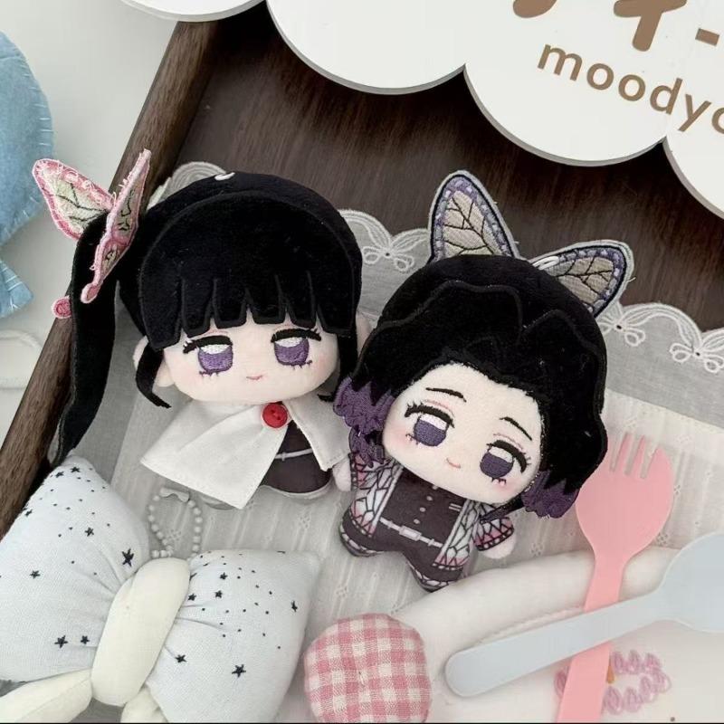 10cm Demon Slayer Plush Toy Cute Cartoon Douma Mitsuri Kanroji Zenitsu Agatsuma Tanjiro Kamado Anime Backpack Charm Toy Gift