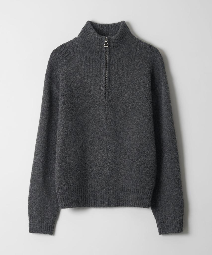 DTHIRTYONE Half-Zip Turtleneck Sweater (Grey)