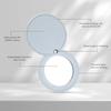 Compact Mirrors With PU Leather Sleeve Mini Portable Makeup Mirror For Purse Pocket Travel