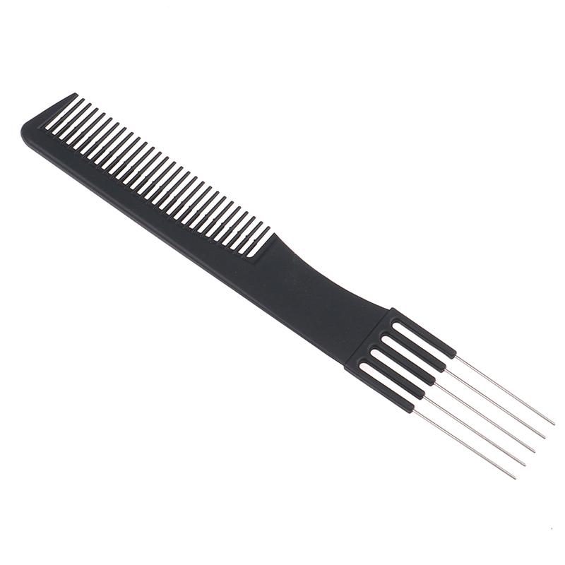 1×Barber Salon Double Sided Tooth Hair Comb Steel Needle Tail Comb Hairdressing
