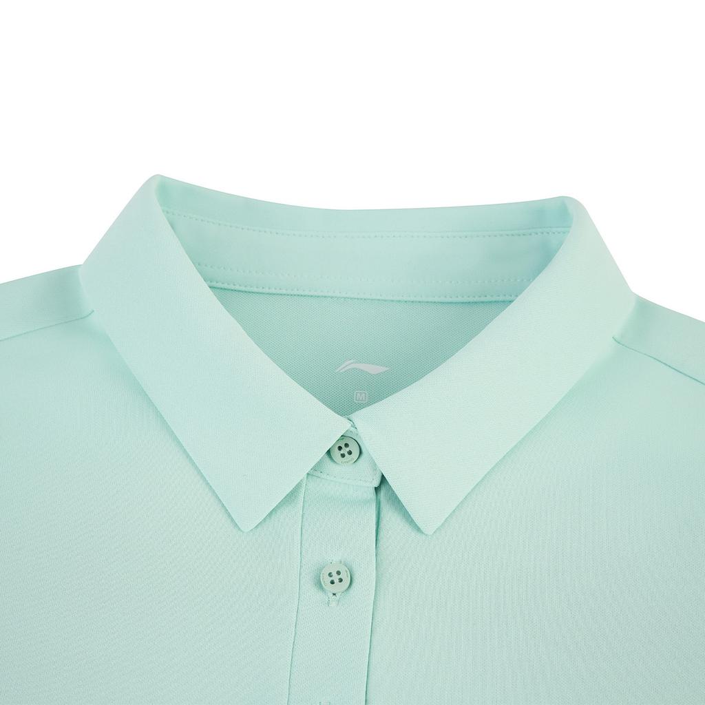 Li-Ning Comfortable Breathable Polo Shirt Women tops Lake-Gray-Blue APLW242-3