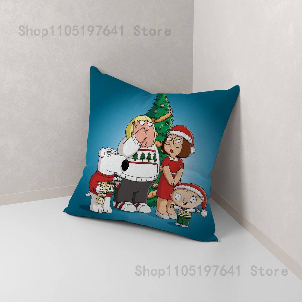 F-Family Funny Guy Pillow Case For Sofa Decor Car Office Room Printing Cushion Cover Decorations And Protector