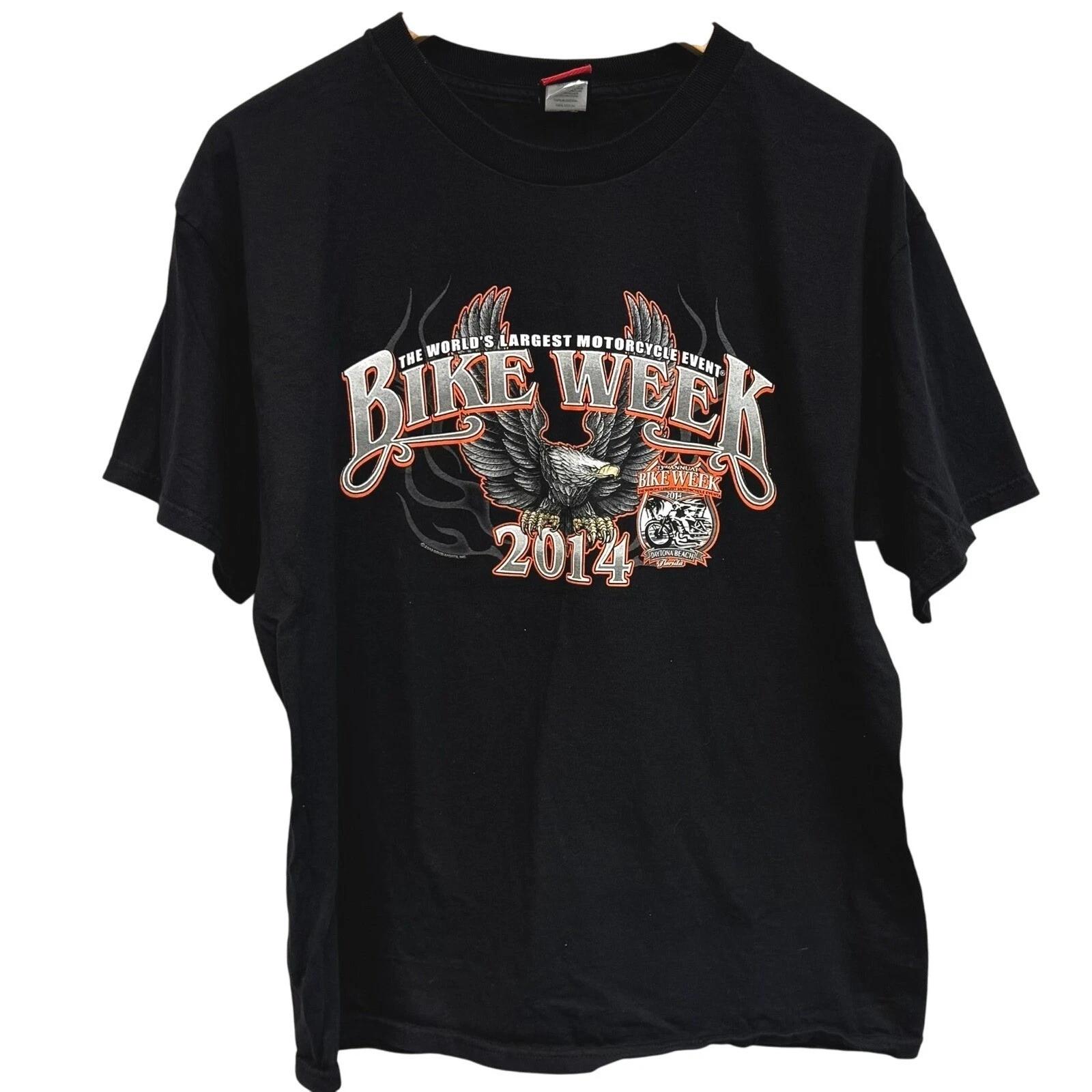 Daytona Beach Bike Week Harley-Davidson Graphic T-Shirt 73rd Annual B.H. LG 2014 2XL