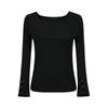 JUZUI Damen Eleganter Schulterfreier Wollstrickpullover