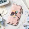 Stylish Retro Bicycle Pattern Long Wallet Casual Multi Slot Portable Purse For Daily Use