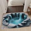 2D Flat Optical Illusion Doormat Easy To Clean Bedroom Door Rug Creativity Bathroom Carpet  Home