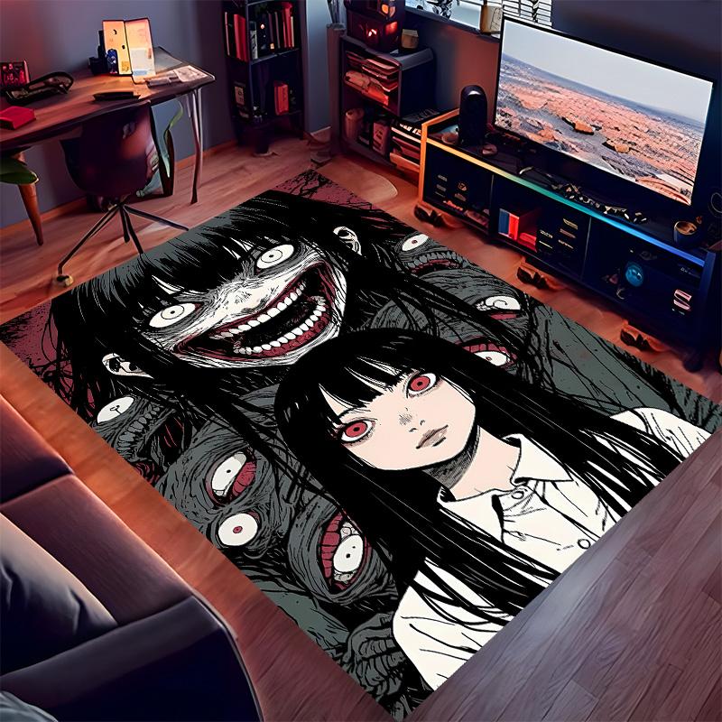 Thriller Manga Junji Ito Tomie0 Printed Absorbent Washable Carpet, Non-Slip Bathroom Mats, Kitchen Rugs, Yoga Mat,Living Room Entrance, Camping Picnic