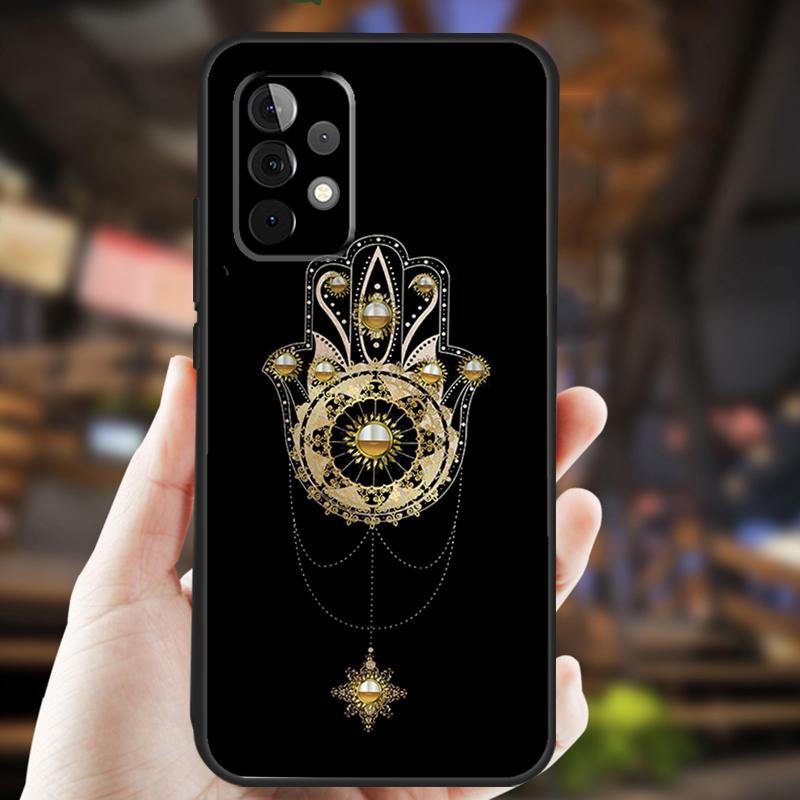 Hamsa Hand Of Fatima Case For Samsung Galaxy A34 A06 A05 A32 A16 A55 A36 A26 A54 A14 A22 A52 A35 A15 A53 A13 A56