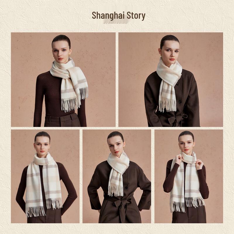 Shanghai Story Women's 100% Lambswool Scarf & Shawl
