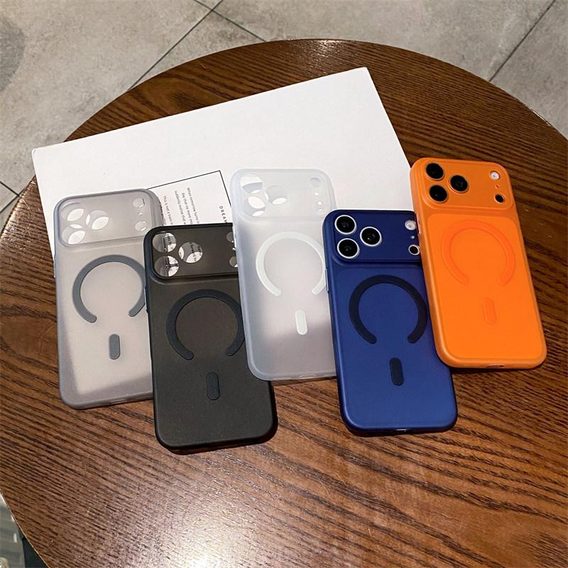 Ultra Thin Matte Translucent Magnetic Case for iPhone 17 Air 16 15 14 13 12 11 Pro Max Plus For Magsafe Soft TPU Protector Cover