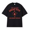 Trendy Creative Plus Size Cotton T-Shirt, Unisex Casual Round Neck Short Sleeve