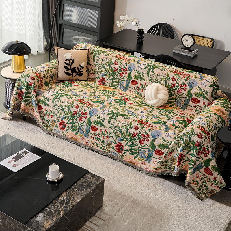  Christmas Cartoon Sofa Cover Cloth Towel Anti Cat Scratch and Anti Slip Sofa Cover Skin Friendly Suitable for All Seasons