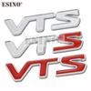 1Pc New VTS Car Styling 3D Metal Chrome Zinc Alloy Emblem Badge Sticker Decal Fender Emblem Auto Accessory for VTS C2 C4 C5 C-Qurate