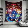Hedgehog Sonic Boost Wall Hanging Printed Fabric Blanket Decorative Tapestries for Bedroom Living Room Home Decor