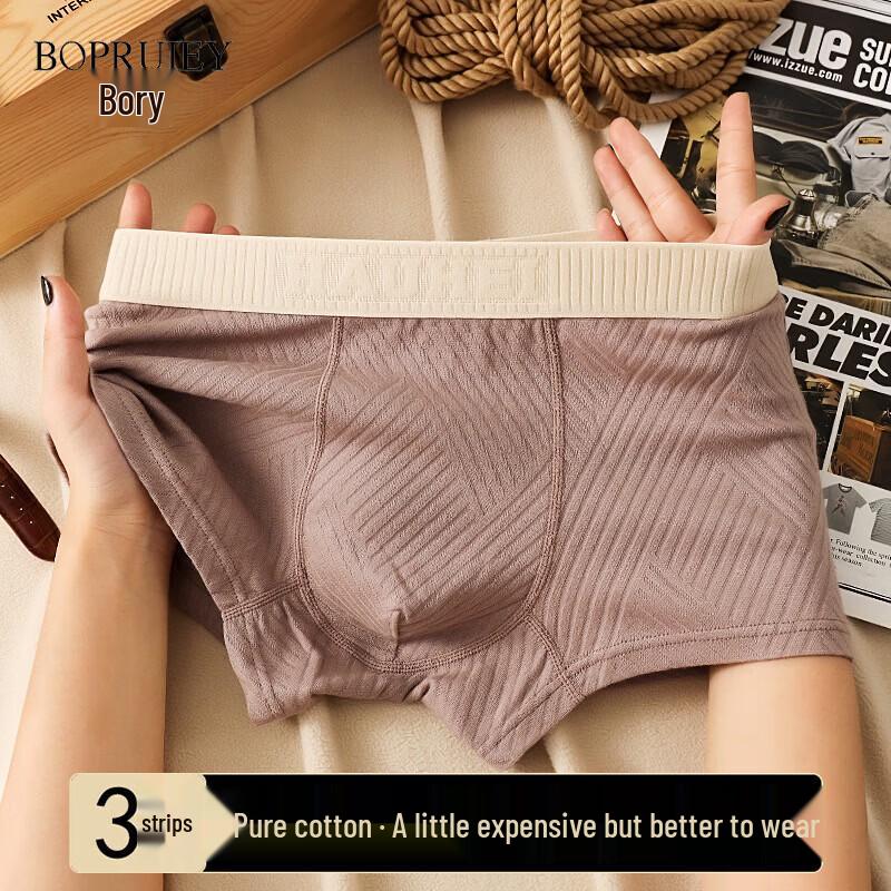 Bairui Men s Pure Cotton Antibacterial Boxer Briefs 3XL