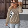 Autumn 2025 Sweet Striped Bow Sweatshirt for Women