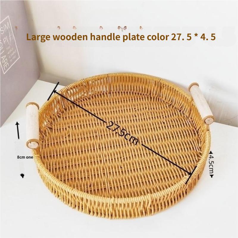 Hand-woven Fruit Basket Japanese Bread Basket Household Storage Basket