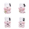 Adorable Plush Bunny Toy With Flower And Bowtie Decorations