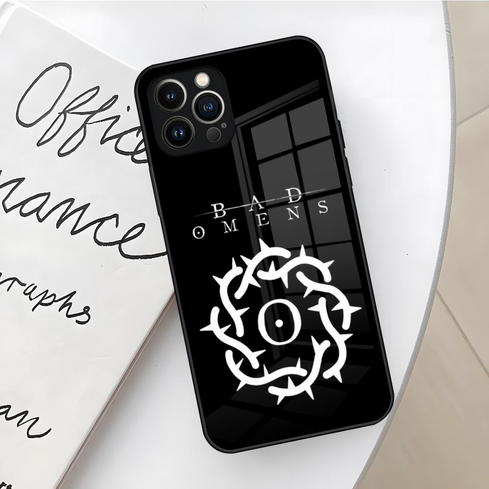 Music Bad Omens Design Phone Case for Iphone 17 16 Air 15 14 12 11 13 Pro Max Mini X Xr Xs Se Puls glass Cover