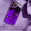 Purple Water Drop Effect for iphone 17 case Fashion for coque iphone Case fundas Glass for iPhone 17 16 15 14 13 12 pm Pro Plus