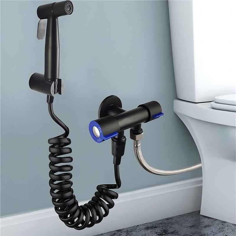 304 High-Pressure Toilet Bidet Sprayer Set with Faucet and Nozzle