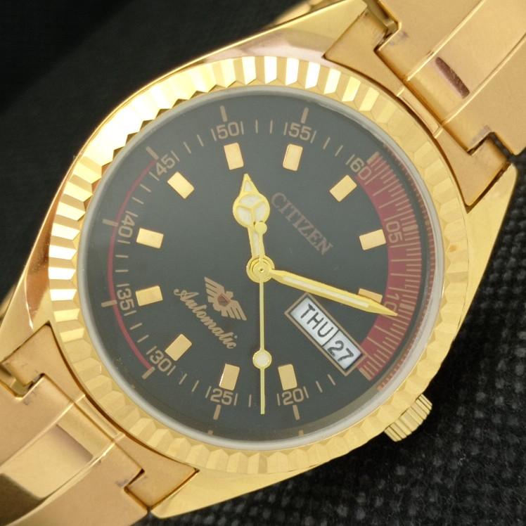 

REFURBISHED VINTAGE CITIZEN AUTO 8200 JAPAN MENS D/D BLACK WATCH 610b-a317861-2 SKU610b-a317861