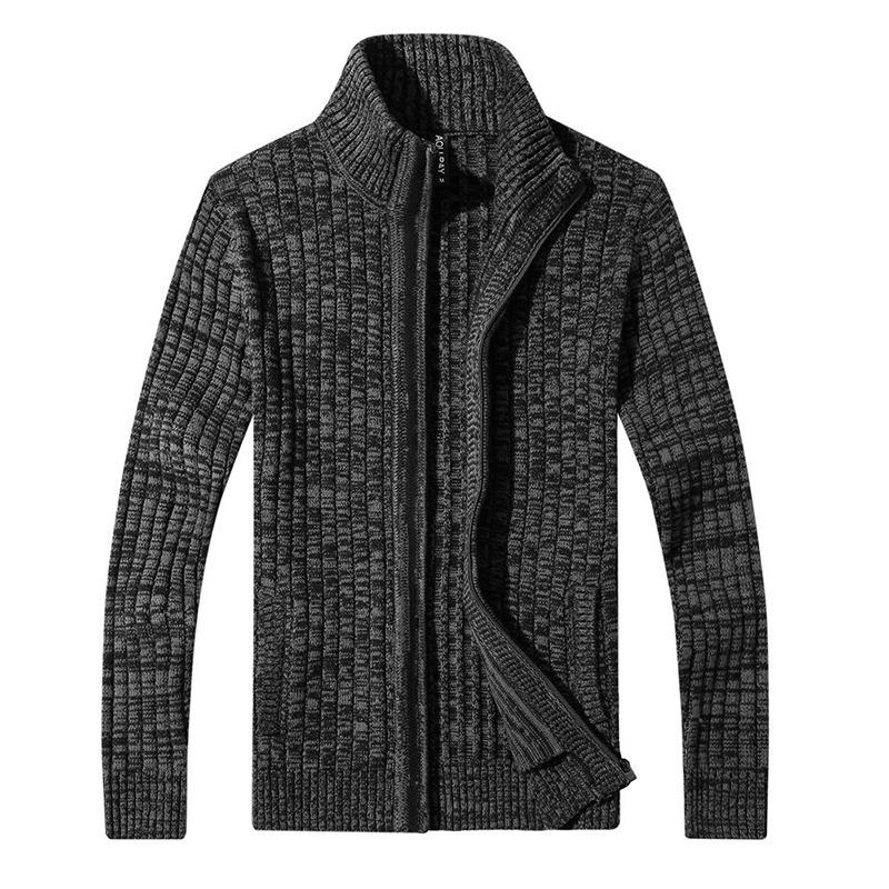 Men's Sweater 2025 Fall/Winter Men's Knitted Top Jacket Slim-fit High-neck Long-sleeved Cardigan