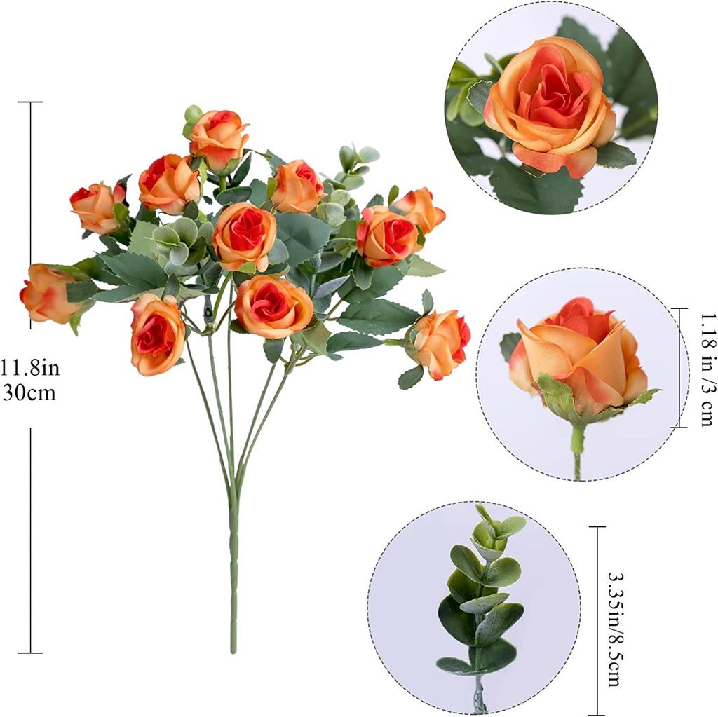 15 heads Artificial Silk Rose Flowers Bridal Bouquet for Home Wedding Floral Arrangement Garden Artificial Flowers DIYGift Decor