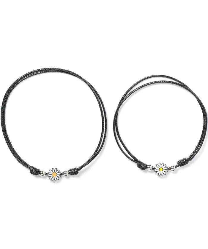 Hope Daisy Pendant Two-Ball String Knot Bracelet (C2601AC1380)