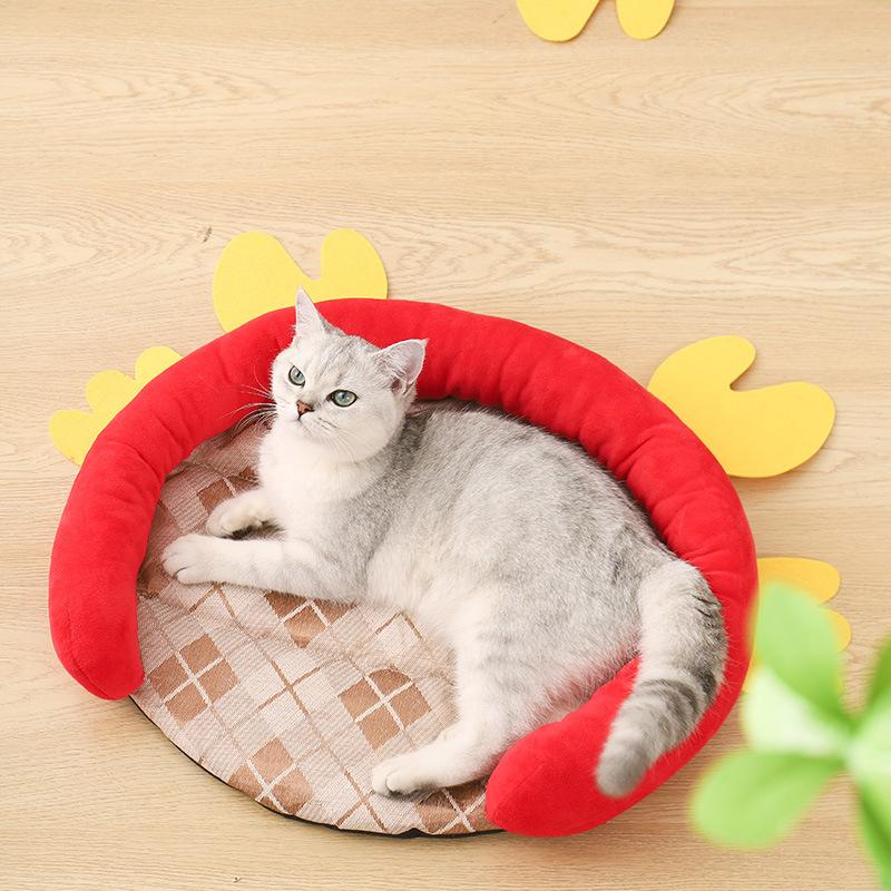 Crab Style Cat Kennel  Summer Mat  Usable In All Seasons  Small Dog Pet Kennel  Durable and Easy To Clean Kennel  Cat and Cat Supplies