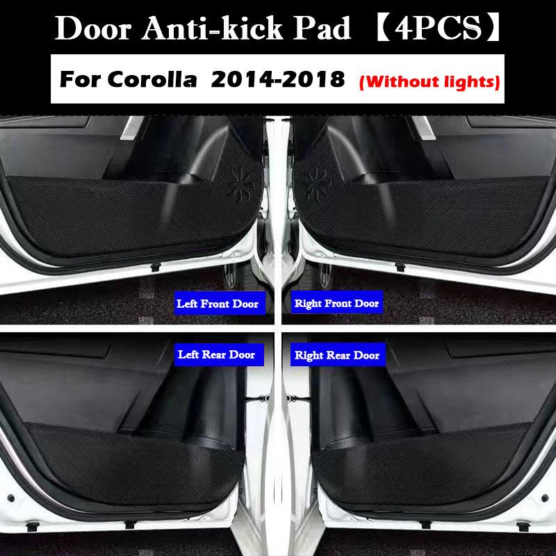 Car Door Anti Kick Pad Protection Stickers for Toyota Corolla 2014-2025 Glove Box Carbon Fiber Anti-dirty Sticker Accessories