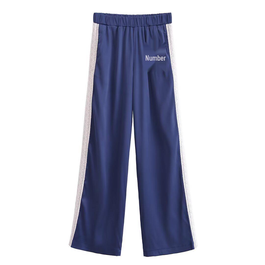 

Весна 2025 Женский европейский и американский стиль Комплект куртка и брюки с боковыми полосками Medium