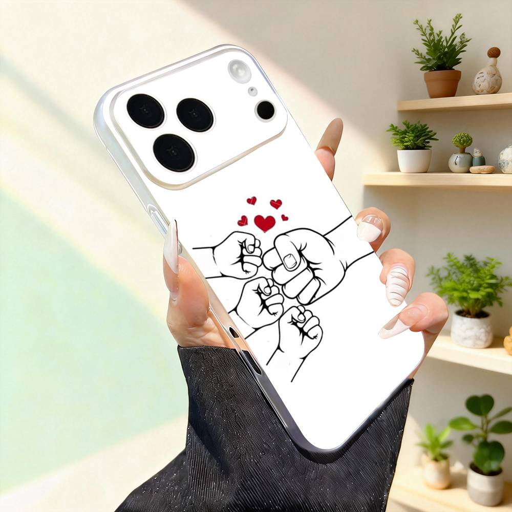 

Mom daughter Son Dad Hand Phone Case For iPhone 17,16,15,14,13,12,11,Pro,Max,Plus,Mini,SE4,E For Magsafe Wireless iPhone17pro