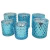 Blue Candle Holder Luxury Glass Candle Jars Holders Containers Vessels Candle Tumbler with Lid