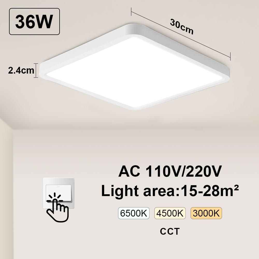 New 0.9inch Ultrathin Led Ceiling Light 20inch Large Ceiling Lamp Smart APP Brightness Dimmable For Living Room Bedroom Lighting