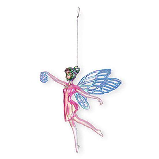 Winter Acrylic Christmas Ornaments Colorful Snowflake Ballerina Dancer Feather Hanging Ornaments